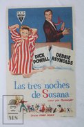 1954 Cinema/ Movie Advertising - Susan Slept Here, Actors: Dick Powell, Debbie Reynolds, Anne Francis - Cinema Advertisement
