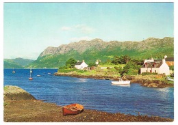 RB 1130 -  Postcard - Cottages Boats Plockton - Ross & Cromarty - Ross-Shire Scotland - Ross & Cromarty