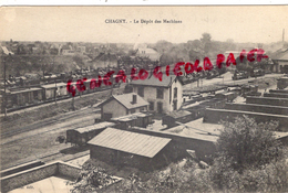71 - CHAGNY - LE DEPOT DES MACHINES - GARE TRAIN  1913 - Chagny