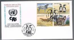 Animais, 1993, FDC,  Animais Em Vias De Extinção - Briefe U. Dokumente