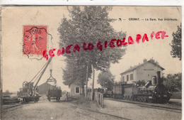 71 - CRONAT - LA GARE  VUE INTERIEURE - 1906  RARE - Autres & Non Classés