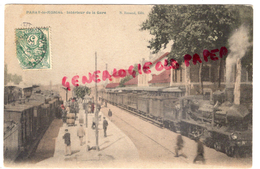 71 - PARAY LE MONIAL - INTERIEUR DE LA GARE   1907 - BELLE CARTE COLORISEE - Paray Le Monial