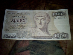 Billet De Banque De  Grece De 1000 Drachmes Ayant Circulé Annee 1987 Etat TB - Greece