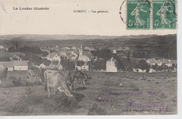 CPA Aumont - Vue Générale (avec Troupeau De Vaches) - Aumont Aubrac