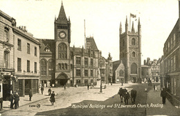 BERKS - READING - MUNICIPAL BUILDINGS AND ST LARENCE'S CHURCH Be267 - Reading