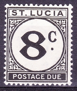 ST LUCIA 1949 KGVI 8c Black Postage Due SGD9 MNH - St.Lucia (...-1978)