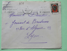 Algeria 1950 Cover Oran To Lyon France - Arms Of Alger - Lettres & Documents