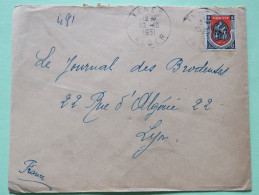 Algeria 1951 Cover Tienes Alger To Lyon France - Arms Of Alger - Covers & Documents