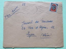 Algeria 1951 Cover Alger To Lyon France - Arms Of Alger - Brieven En Documenten