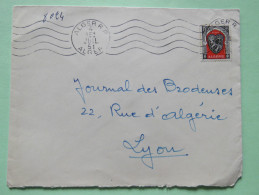 Algeria 1951 Cover Alger To Lyon France - Arms Of Alger - Brieven En Documenten