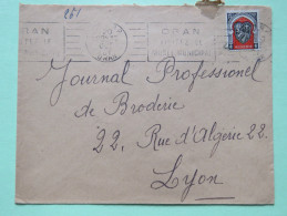 Algeria 1951 Cover Oran To Lyon France - Arms Of Alger - Brieven En Documenten