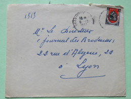 Algeria 1951 Cover Oran To Lyon France - Arms Of Alger - Lettres & Documents