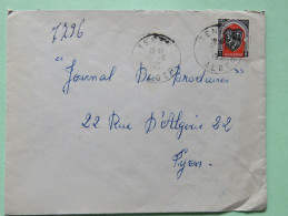 Algeria 1951 Cover Tenes Alger To Lyon France - Arms Of Alger - Lettres & Documents