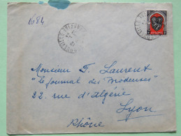 Algeria 1951 Cover Constantine To Lyon France - Arms Of Alger - Lettres & Documents