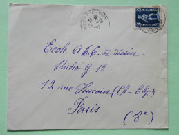 Algeria 1952 Cover Hussein-Dey To Paris France - Child With Eagle - Brieven En Documenten