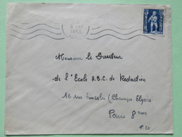 Algeria 1953 Cover Alger To Paris France - Child With Eagle - Lettres & Documents