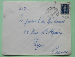 Algeria 1954 Cover Mouzaiaville Alger To Lyon France - Child With Eagle - Lettres & Documents