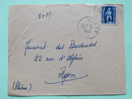 Algeria 1954 Cover Alger To Lyon France - Child With Eagle - Brieven En Documenten