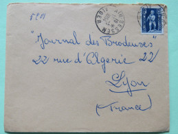 Algeria 1954 Cover Ain-Bessem Alger To Lyon France - Child With Eagle - Brieven En Documenten