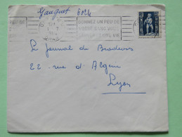 Algeria 1954 Cover Oran To Lyon France - Child With Eagle - Covers & Documents