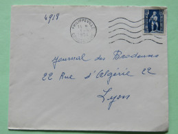 Algeria 1954 Cover Philippeville To Lyon France - Child With Eagle - Covers & Documents