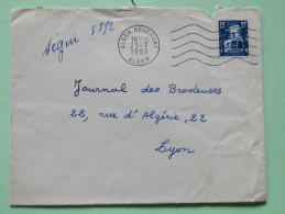 Algeria 1955 Cover Alger To Lyon France - Patio Of Bardo Museum - Brieven En Documenten