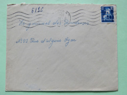 Algeria 1955 Cover Alger To Lyon France - Patio Of Bardo Museum - Covers & Documents