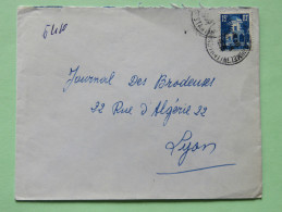 Algeria 1955 Cover Constantine To Lyon France - Patio Of Bardo Museum - Lettres & Documents
