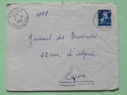 Algeria 1955 Cover Djidjelli To Lyon France - Patio Of Bardo Museum - Brieven En Documenten