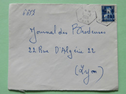 Algeria 1955 Cover Mangin Oran To Lyon France - Patio Of Bardo Museum - Covers & Documents