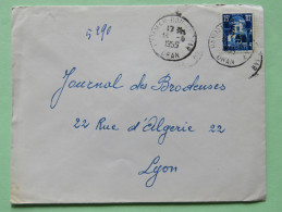 Algeria 1955 Cover Oran To Lyon France - Patio Of Bardo Museum - Covers & Documents