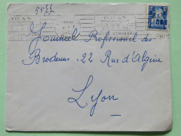 Algeria 1955 Cover Oran To Lyon France - Patio Of Bardo Museum - Oran Fair Slogan - Lettres & Documents
