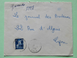 Algeria 1955 Cover Oran To Lyon France - Patio Of Bardo Museum - Brieven En Documenten