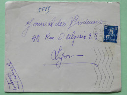 Algeria 1955 Cover Oran To Lyon France - Patio Of Bardo Museum - Brieven En Documenten