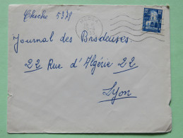 Algeria 1955 Cover Medea Alger To Lyon France - Patio Of Bardo Museum - Lettres & Documents