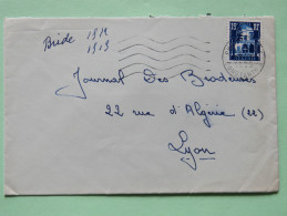 Algeria 1955 Cover Philippeville To Lyon France - Patio Of Bardo Museum - Brieven En Documenten