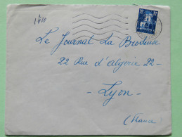Algeria 1955 Cover Philippeville To Lyon France - Patio Of Bardo Museum - Lettres & Documents