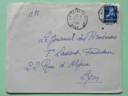 Algeria 1955 Cover Sainte Barbe Du Tillat - Oran To Lyon France - Patio Of Bardo Museum - Brieven En Documenten