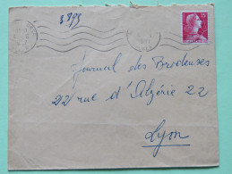 Algeria 1957 Cover Alger To Lyon France - Marianne - Brieven En Documenten