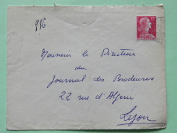 Algeria 1957 Cover Alger To Lyon France - Marianne - Lettres & Documents