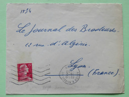 Algeria 1957 Cover Meissonier - Alger To Lyon France - Marianne - Lettres & Documents