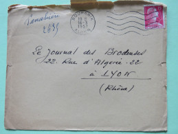 Algeria 1957 Cover Boufarik Alger To Lyon France - Marianne - Lettres & Documents