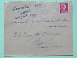 Algeria 1957 Cover Oran To Lyon France - Marianne - Lettres & Documents