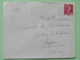 Algeria 1957 Cover Philippeville To Lyon France - Marianne - Lettres & Documents