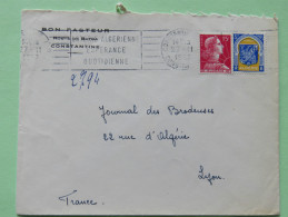 Algeria 1957 Cover Constantine To Lyon France - Marianne - Arms Of Tlemcen - Lettres & Documents