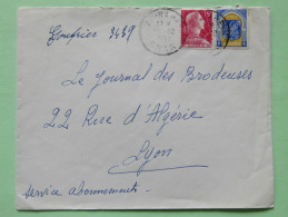 Algeria 1957 Cover Oran To Lyon France - Marianne - Arms Of Tlemcen - Lettres & Documents