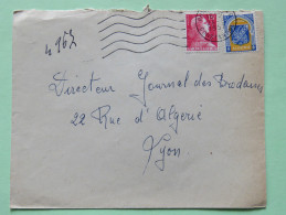 Algeria 1957 Cover Philippeville To Lyon France - Marianne - Arms Of Tlemcen - Brieven En Documenten