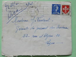 Algeria 1959 Cover Oran To Lyon France - French Stamps Marianne Arms Of Lille - Lettres & Documents