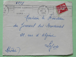 Algeria 1959 Cover Bone To Lyon France - French Stamps Marianne - Lottery Slogan - Brieven En Documenten