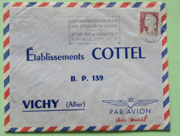 Algeria 1961 Cover Alger To Vichy France - French Stamps Marianne - Army Slogan - Lettres & Documents